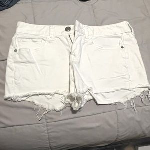 Express white Jean short, free beauty gift with purchase!
